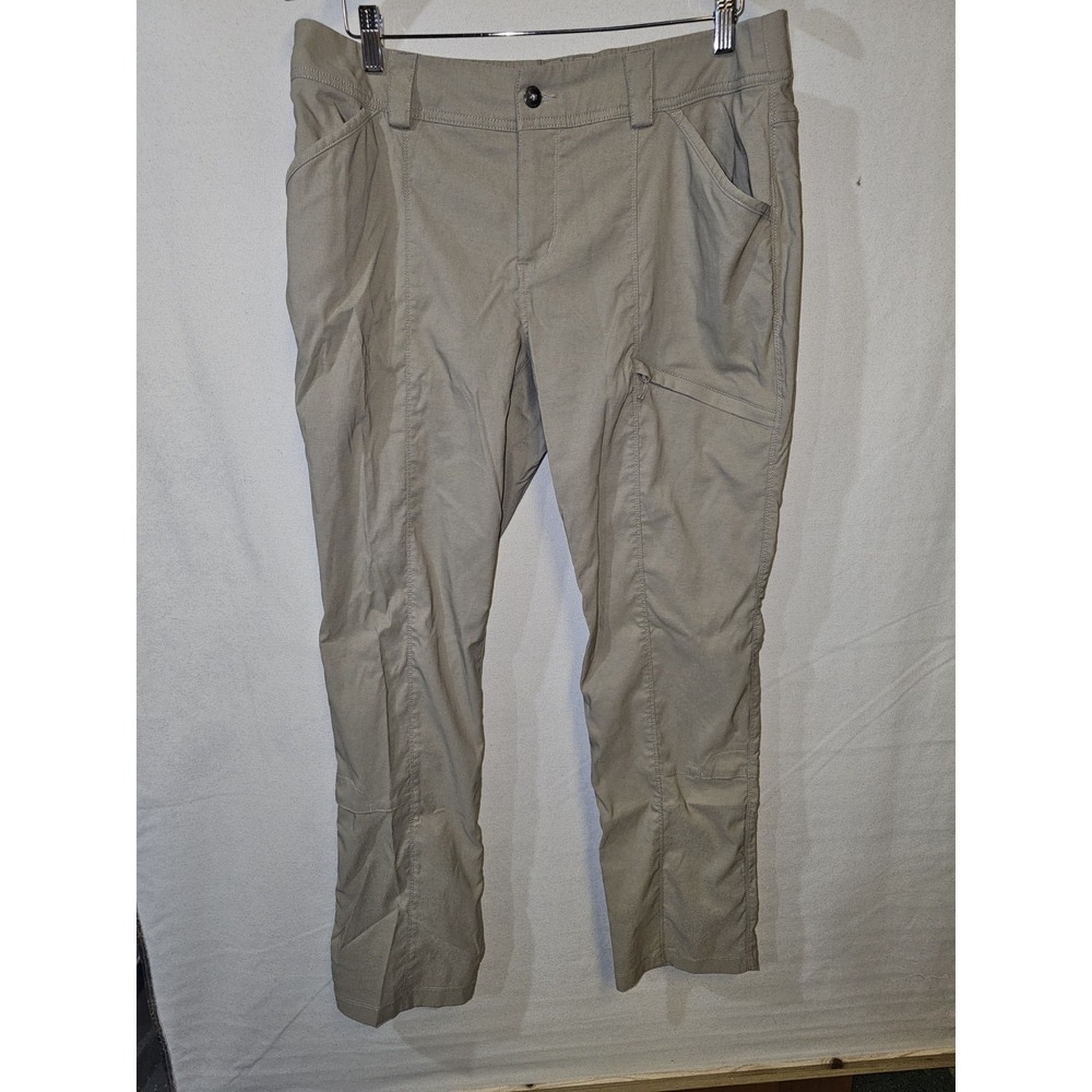 Women's Sz 14 x 33 DULUTH TRADING CO Dry on the Fly Slim Leg Pant - Smoky Tan